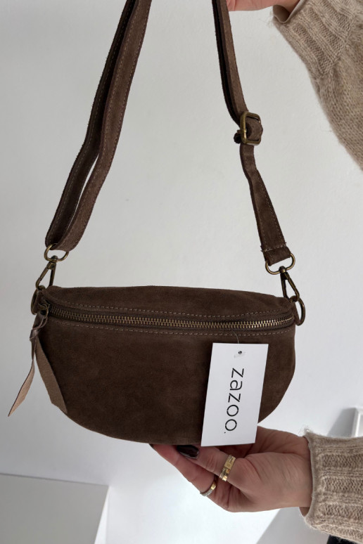 Skórzana dalla pelle scamosciataoAa Palmare sul busto CzekoladoAa INessa