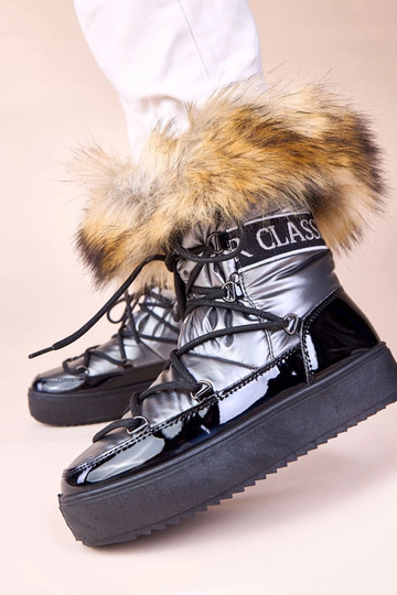 Stivali da neve grigi con... 2