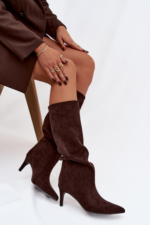 stivali da donna Un modello convincente riscaldamento con tacchi sottili CzekoladoAe Olivienne