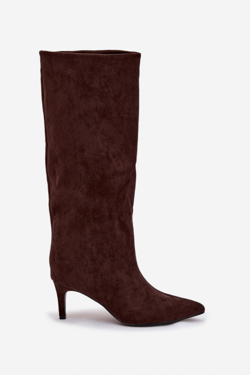 stivali da donna Un modello convincente riscaldamento con tacchi sottili CzekoladoAe Olivienne