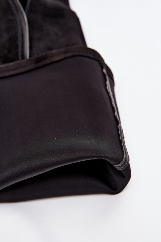 stivali da donna sopra il ginocchio con i tacchi in ecopelle scamosciataoAe colore nero Tahlina