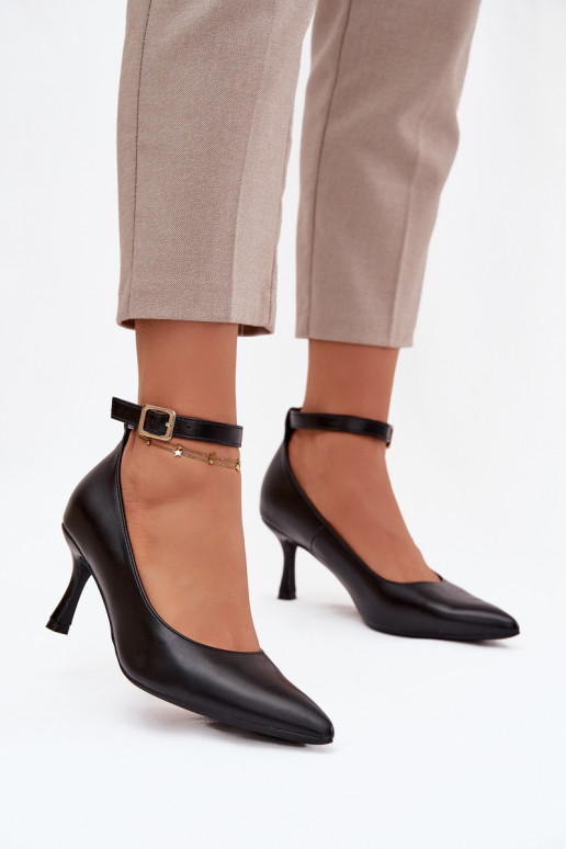 scarpe col tacco alto Scarpe con cinghie colore nero Perrine