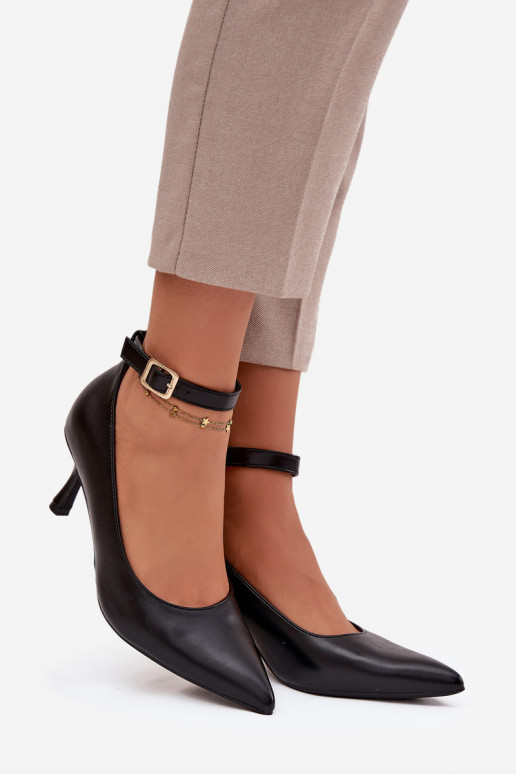 scarpe col tacco alto Scarpe con cinghie colore nero Perrine