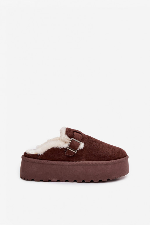 Stivali da neve Femminile con una pelliccia I con fibbie con una piattaforma CzekoladoAe Jessina