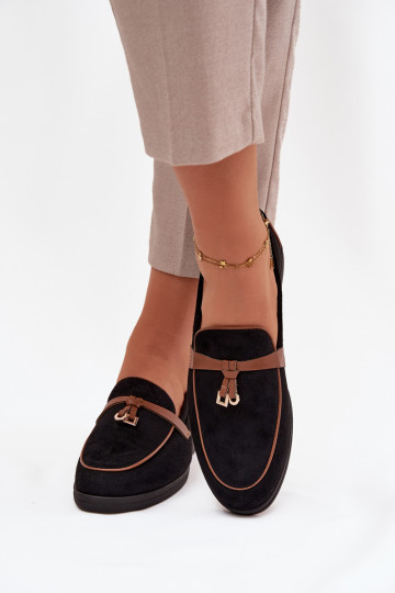 Mocassini neri da donna in suede sintetico DarĮen 2
