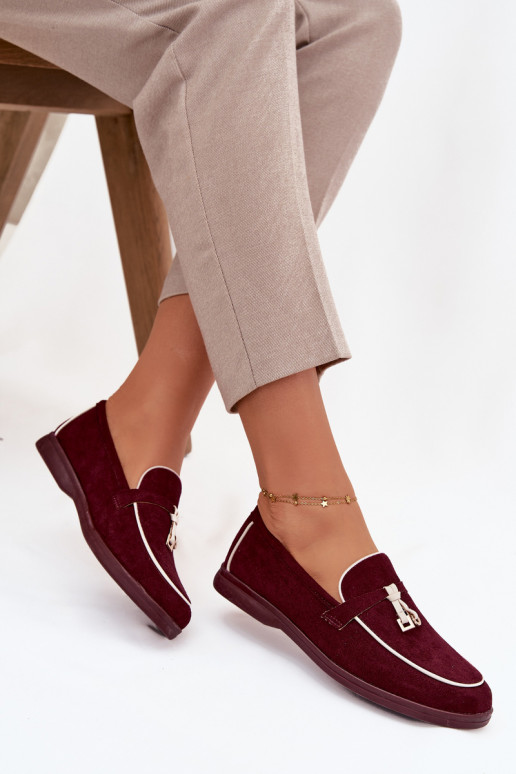 Mocassini Mocassini Femminilein ecopelle scamosciatau Borgogna DarAen