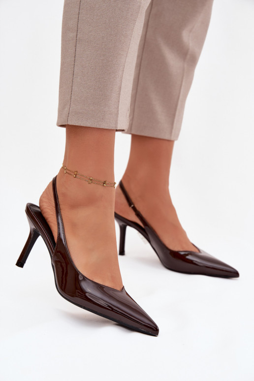 con effetto vernice Scarpe con tacchi sottili CzekoladoAe Phelia