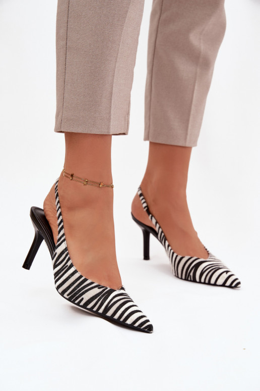 Scarpe con tacchi sottili Zebra Phelia