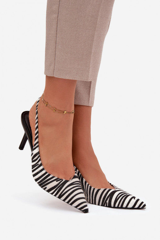 Scarpe con tacchi sottili Zebra Phelia