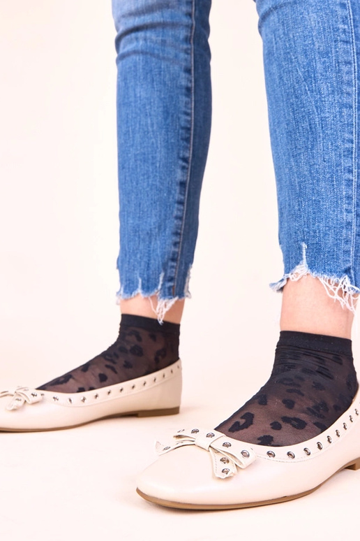 Ballerine color sabbia con occhi...