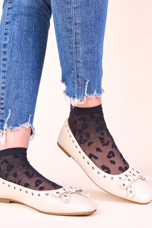 Ballerine color sabbia con occhi...