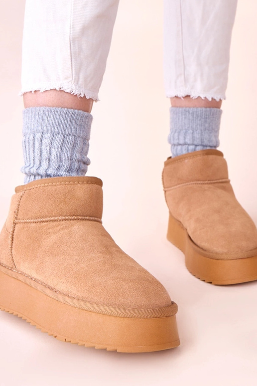 Stivali da neve marroni in suede...