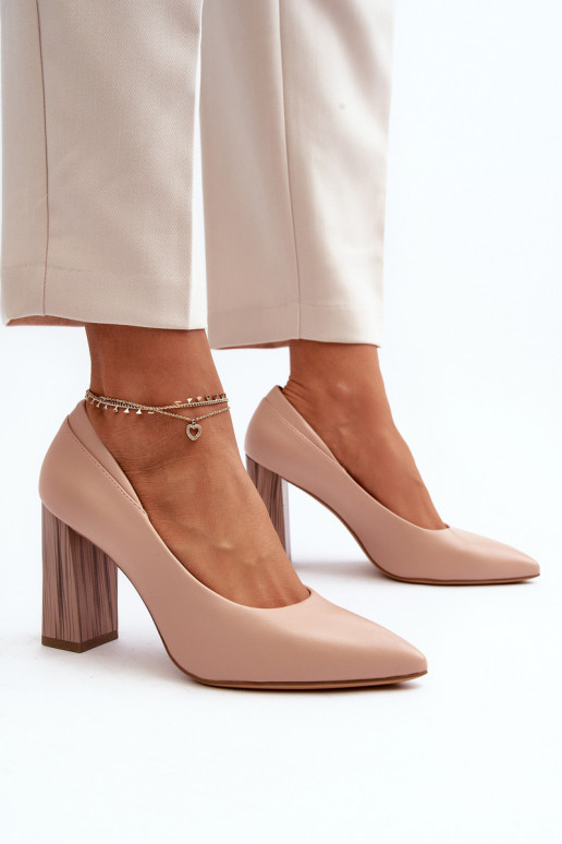 Stile elegante Scarpe con un tacco elegante Sergio Leone PB217 Nude