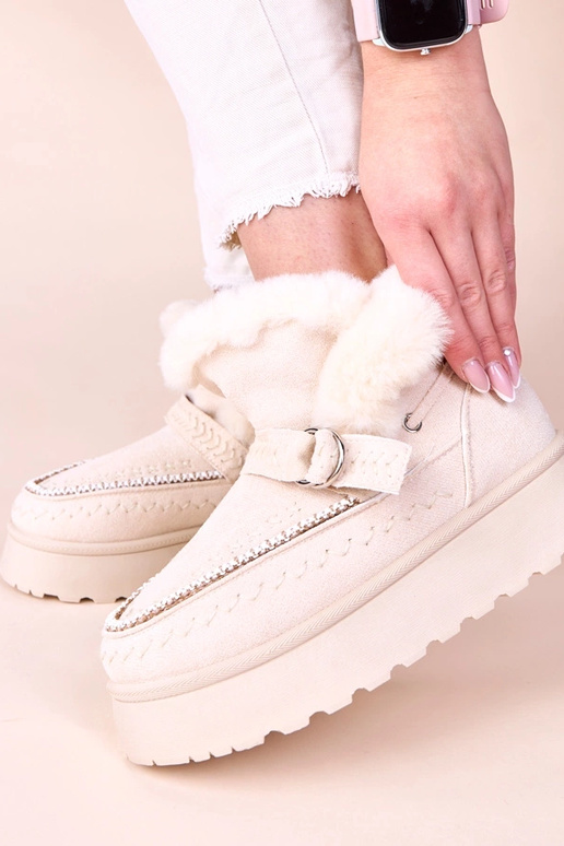 Stivali da neve color sabbia con...