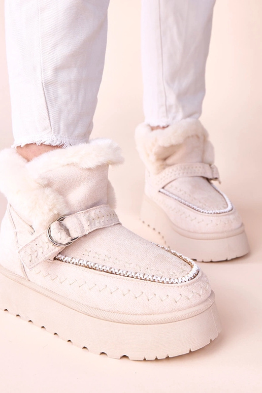 Stivali da neve color sabbia con...