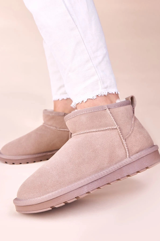 Stivali da neve grigi in pelle...