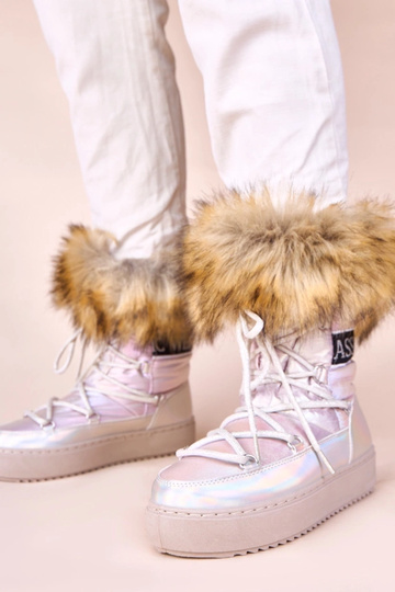 Stivali di neve argento con... 2