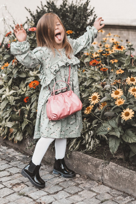 Stivali riscaldati per bambini con effetto vernice, colore nero Porky