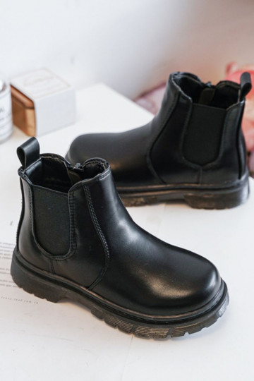 Stivali riscaldati per bambini in colore nero Porky
