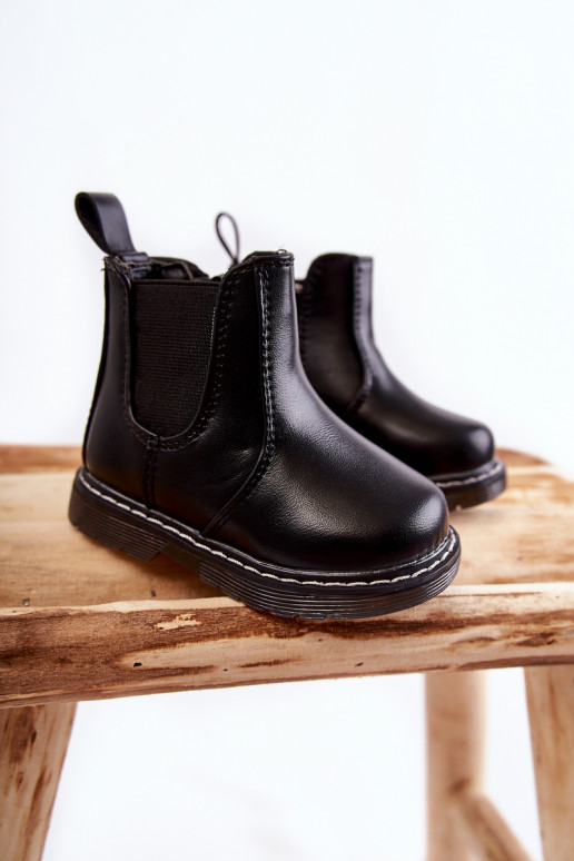 Stivali riscaldati per bambini in colore nero Porky