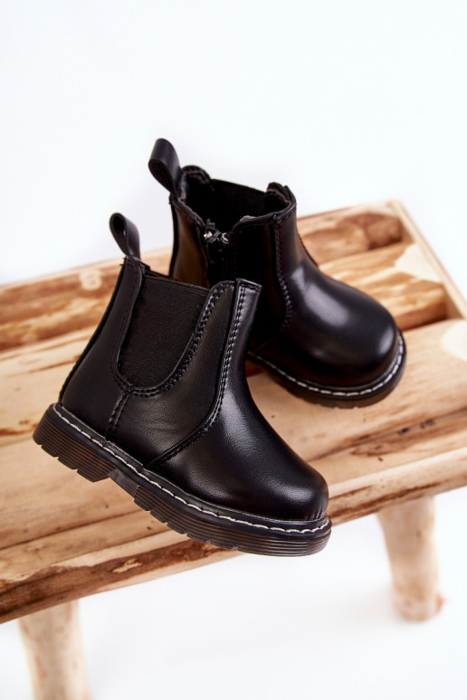 Stivali riscaldati per bambini in colore nero Porky