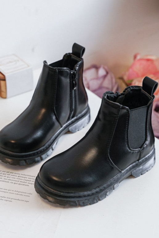 Stivali riscaldati per bambini in colore nero Porky