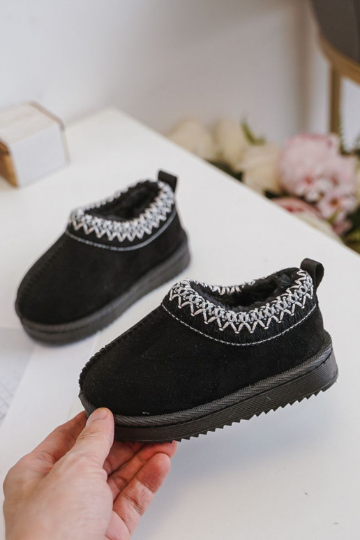 Stivali da neve per bambini con plateau, isolati con pelliccia interna in nero Vilabria