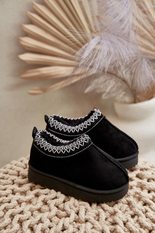 Stivali da neve per bambini con plateau, isolati con pelliccia interna in nero Vilabria