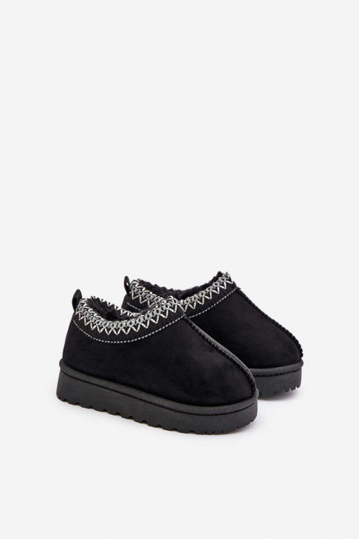 Stivali da neve per bambini con plateau, isolati con pelliccia interna in nero Vilabria