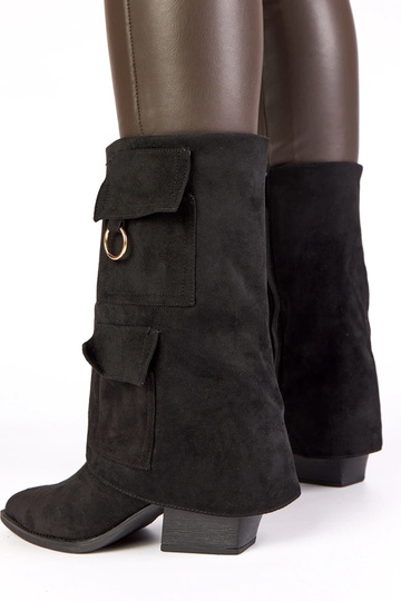 Stivaletti neri con tasche Nadiia