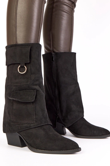 Stivaletti neri con tasche Nadiia 2