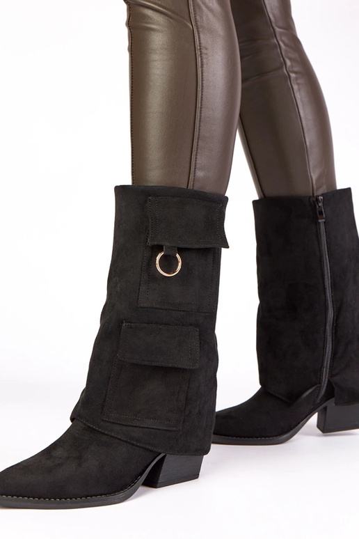 Stivaletti neri con tasche Nadiia