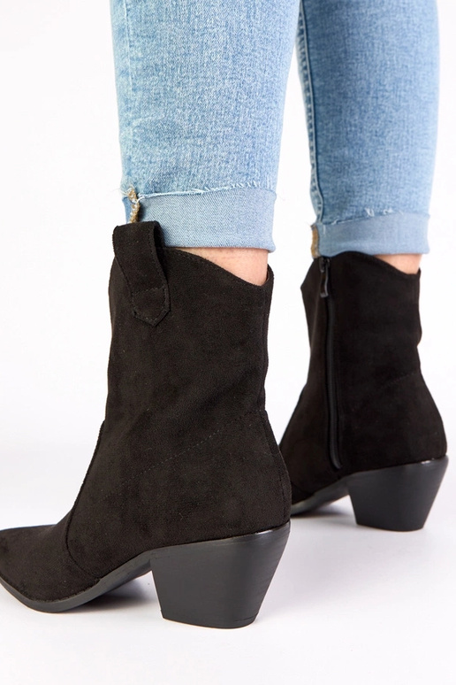 Stivaletti da cowboy neri con tacco Alka