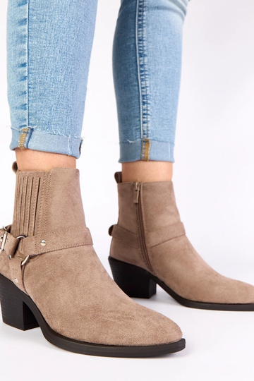 Stivaletti grigi con tacco...