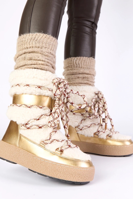 Stivali da neve caldi con lacci in...