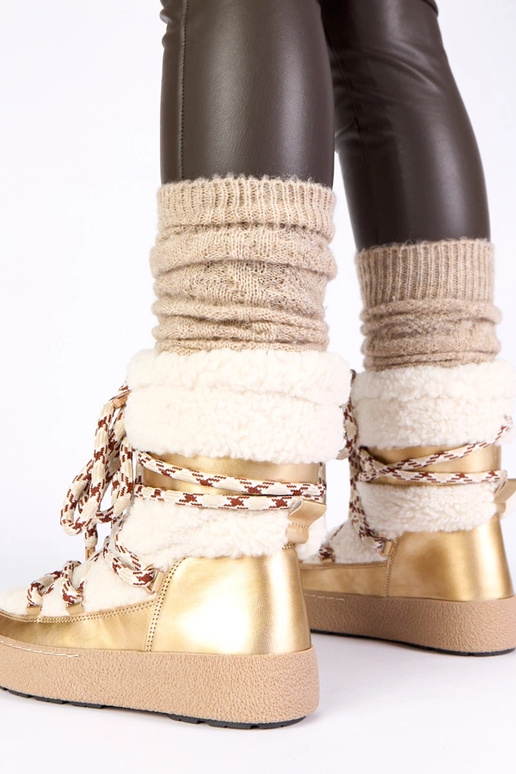 Stivali da neve caldi con lacci in...