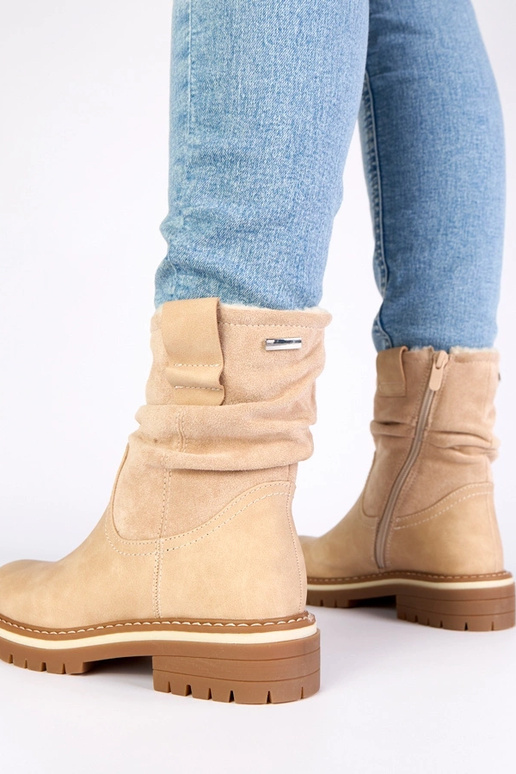 Stivaletti color sabbia caldi con...