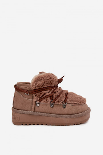 Stivali da neve per bambini marroni con pelo D.Franklin DFSH370011 2
