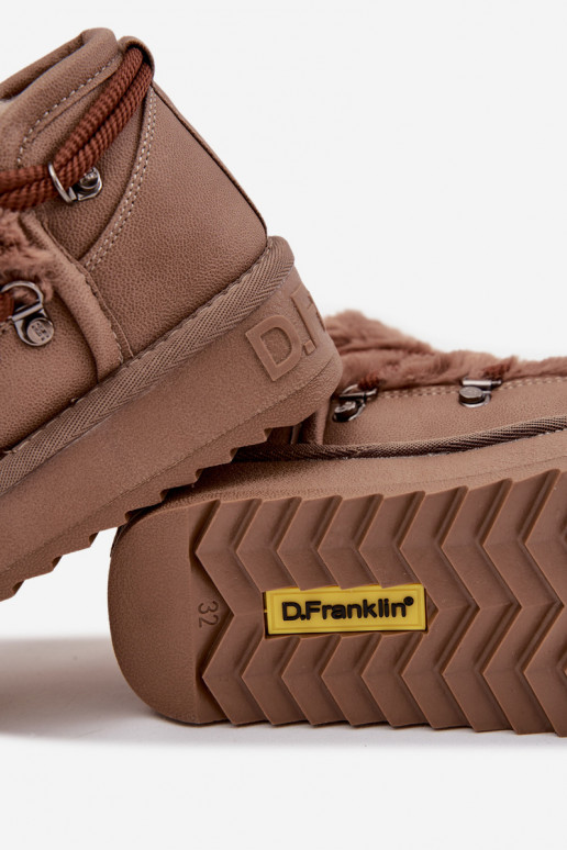 Stivali da neve per bambini marroni con pelo D.Franklin DFSH370011