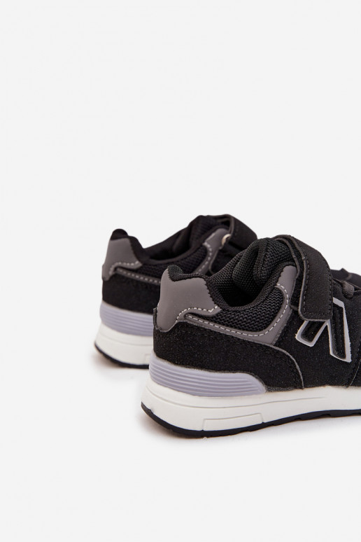 Scarpe sportive per bambini nere con chiusure adesive Galisse