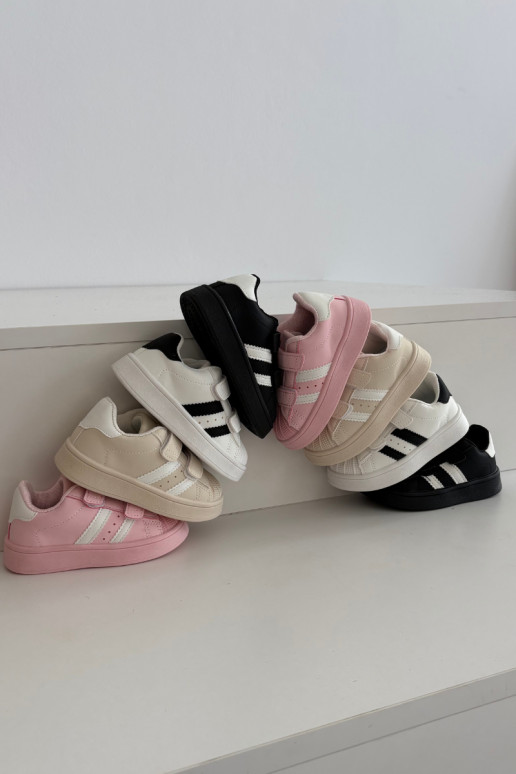Sneakers per bambini in pelle sintetica, color nero, Renel