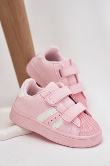 Sneakers per bambini in pelle sintetica, color rosa, Renel