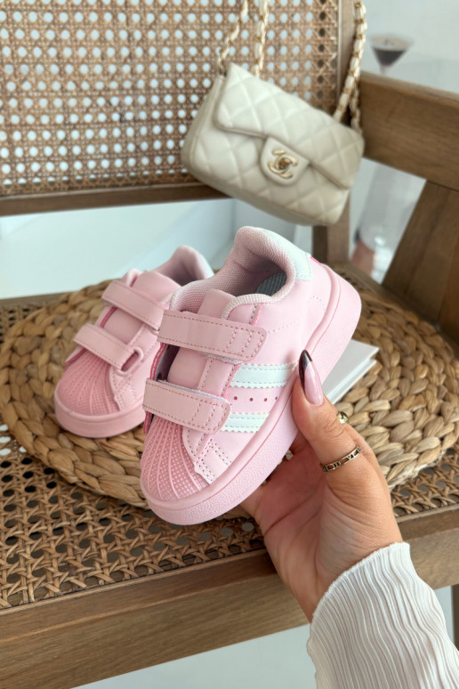 Sneakers per bambini in pelle sintetica, color rosa, Renel