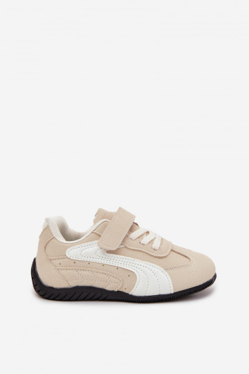 Scarpe sportive per bambini con chiusura adesiva color sabbia Perrin 2