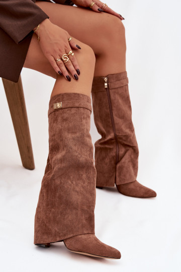 stivali in ecopelle scamosciataoAe Obcas Słupek Al Castello riscaldamento INyAinięta CholeAka beige Evyra