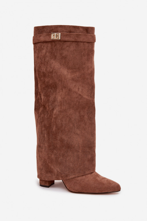 stivali in ecopelle scamosciataoAe Obcas Słupek Al Castello riscaldamento INyAinięta CholeAka beige Evyra