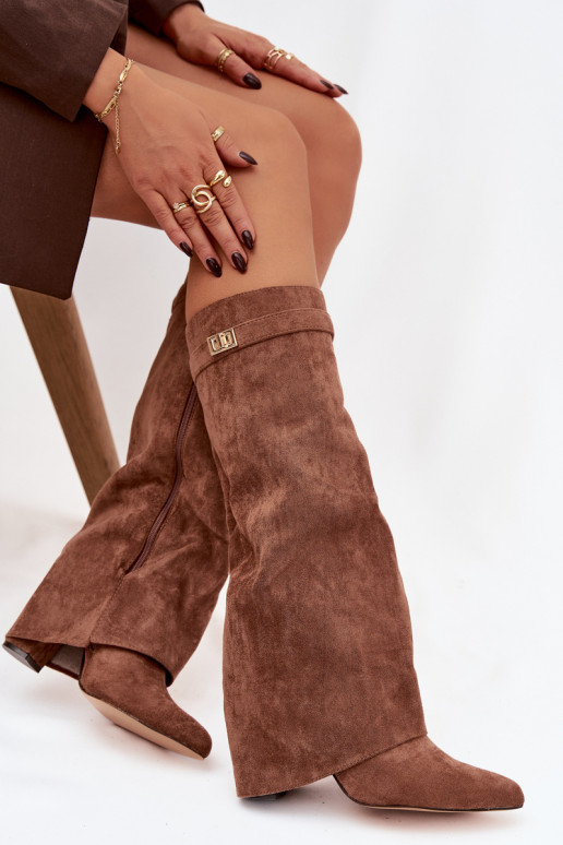 stivali in ecopelle scamosciataoAe Obcas Słupek Al Castello riscaldamento INyAinięta CholeAka beige Evyra