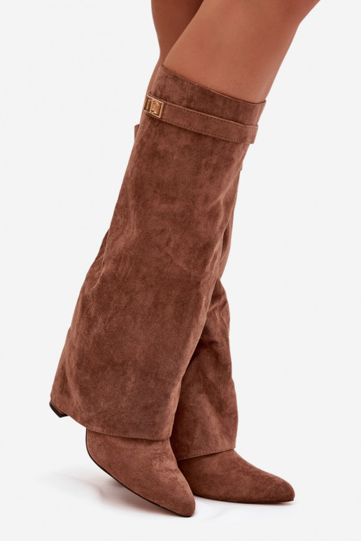 stivali in ecopelle scamosciataoAe Obcas Słupek Al Castello riscaldamento INyAinięta CholeAka beige Evyra