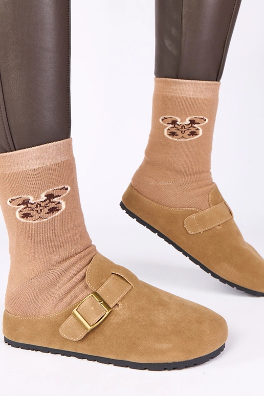 Stivali color sabbia con fibbia...