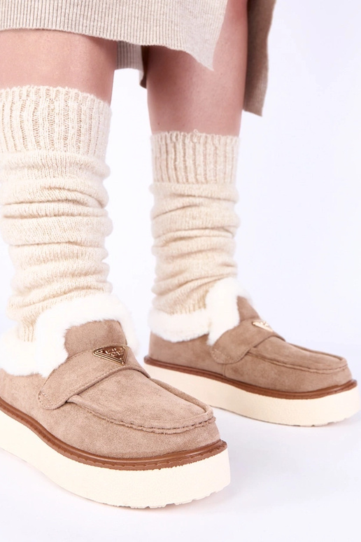 Mocassini color sabbia caldi con...